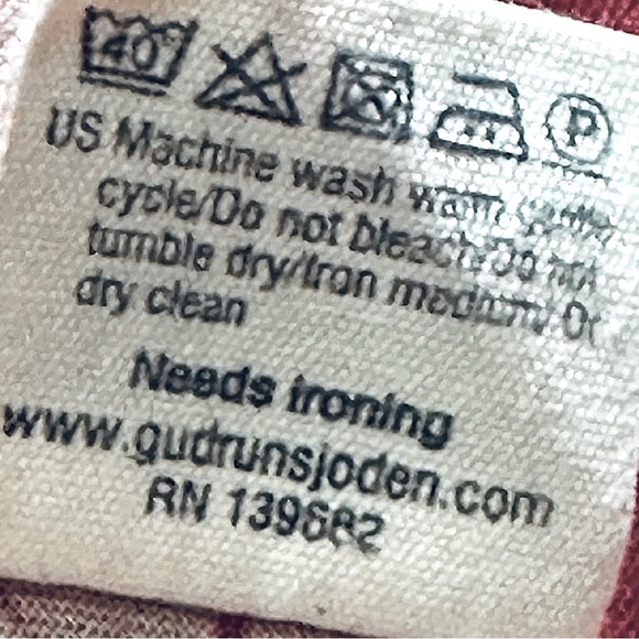 ππΏ GUDRUN SJΓDΓN Red Ginkgo Leaf Tunic Dress | 100% Modal XL | Boho Scandi Style - Picture 8 of 8